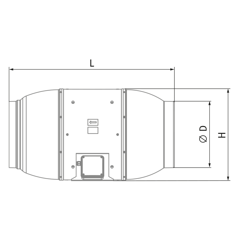 Blauberg Iso-Mix 200 - Dimensions