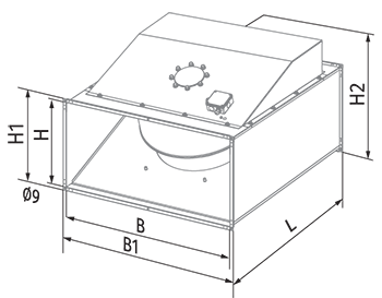 Blauberg Box 100x50 6D - Dimensions