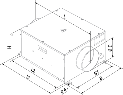 Blauberg Iso-B 125 - Dimensions