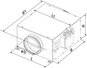 Blauberg Iso-B EC 160 - Dimensions