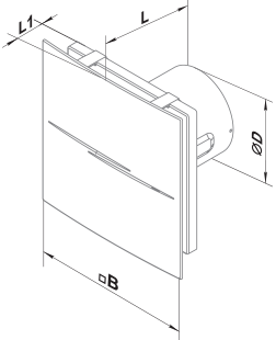 Blauberg Sileo Design 100 ST - Dimensions