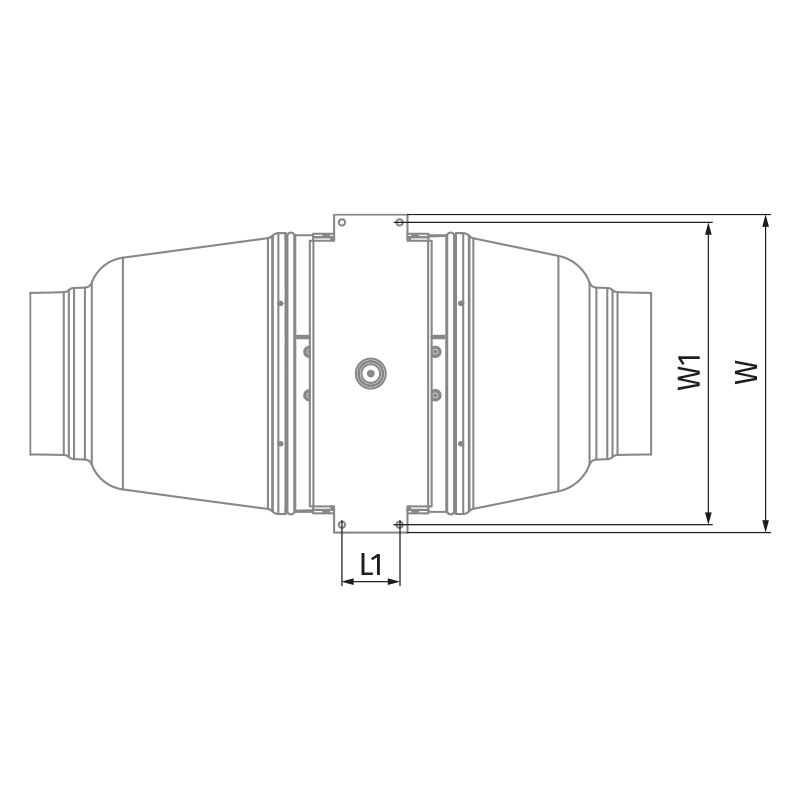 Blauberg Iso-Mix 100 W1 - Dimensions