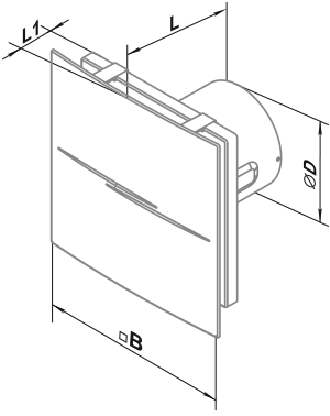 Blauberg Sileo Design DC 100 T - Dimensions