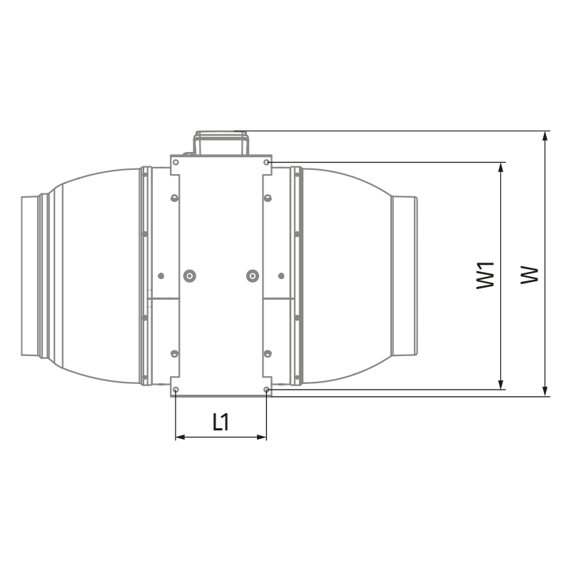 Blauberg Iso-Mix 200 - Dimensions