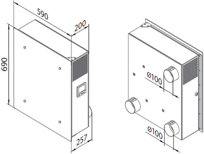 Blauberg Freshbox 100 - Dimensions