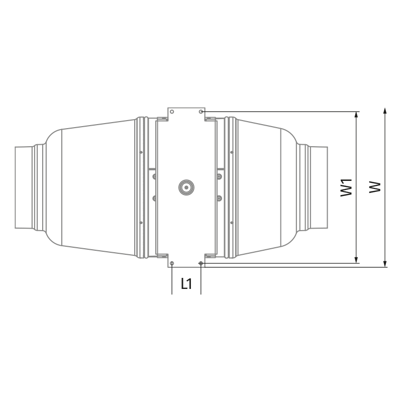 Blauberg Iso-Mix 150 - Dimensions