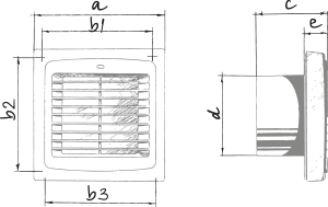 Blauberg Auto 150 IR - Dimensions