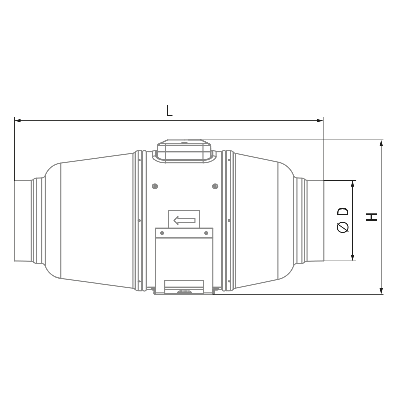 Blauberg Iso-Mix 100 W1 - Dimensions