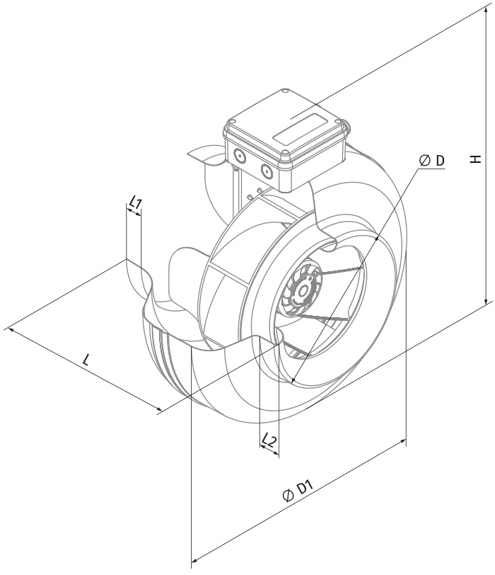 Blauberg Centro-MZ EC 125 - Dimensions