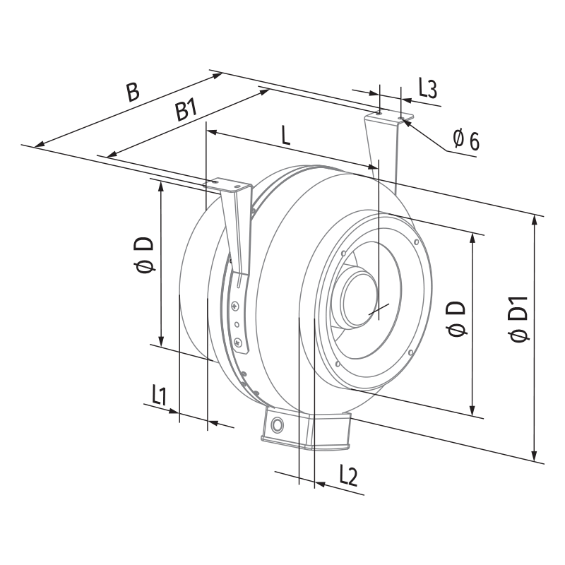 Blauberg Centro-M 315 max - Dimensions